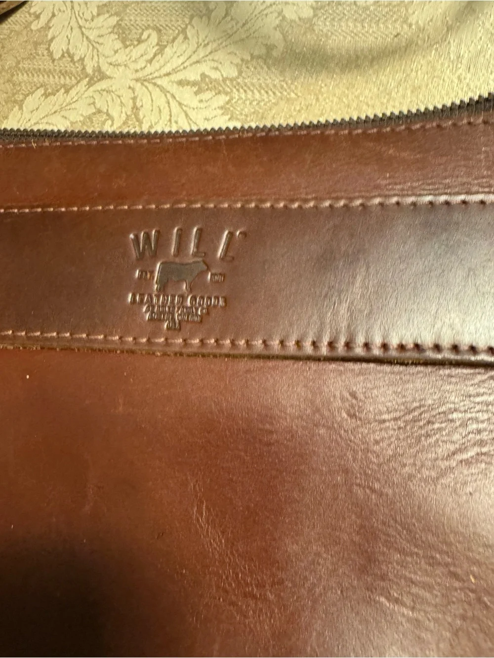 Will Leather Goods Simple Crossbody Bag Brown Vegetable Tanned Leather